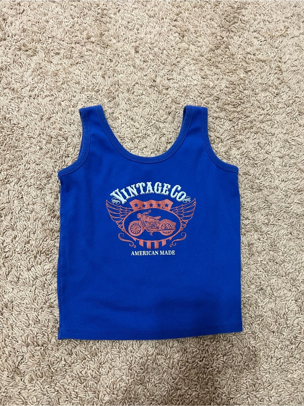 Vintage Co. Blue Graphic Tank Top - Women's